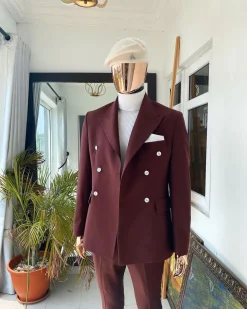 The reloaded dark “chocolate” brown monochrome double breasted suit