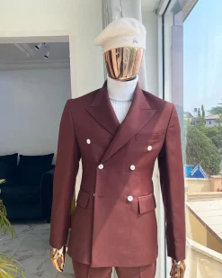 The reloaded dark “chocolate” brown monochrome double breasted suit