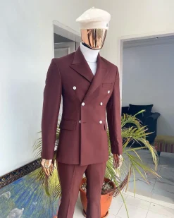 The reloaded dark “chocolate” brown monochrome double breasted suit