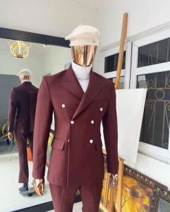 The reloaded dark “chocolate” brown monochrome double breasted suit