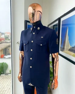 The reloaded midnight blue vintage “Havana” French safari suit