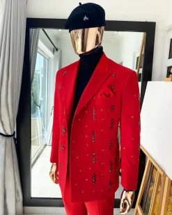 The Reloaded “Sinclair” red monochrome double-breasted suit