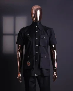 The reloaded vintage black “Havana” French safari shirt