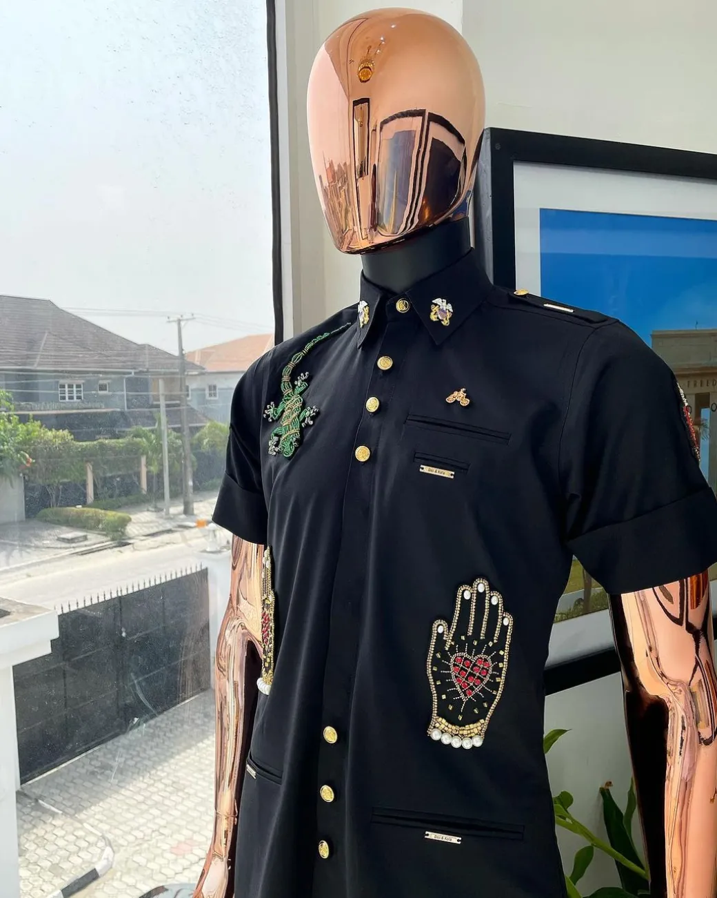 The Reloaded vintage charcoal black “Havana” French safari shirt