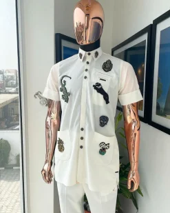 The reloaded vintage ivory “Havana” French safari shirt