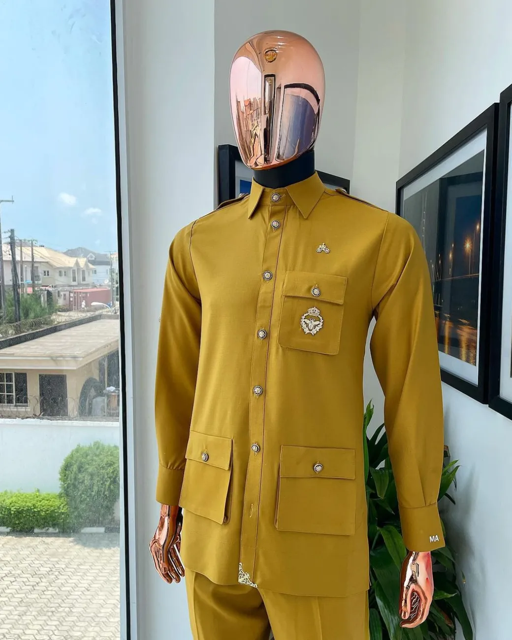 The reloaded vintage mustard yellow “Havana” French safari shirt