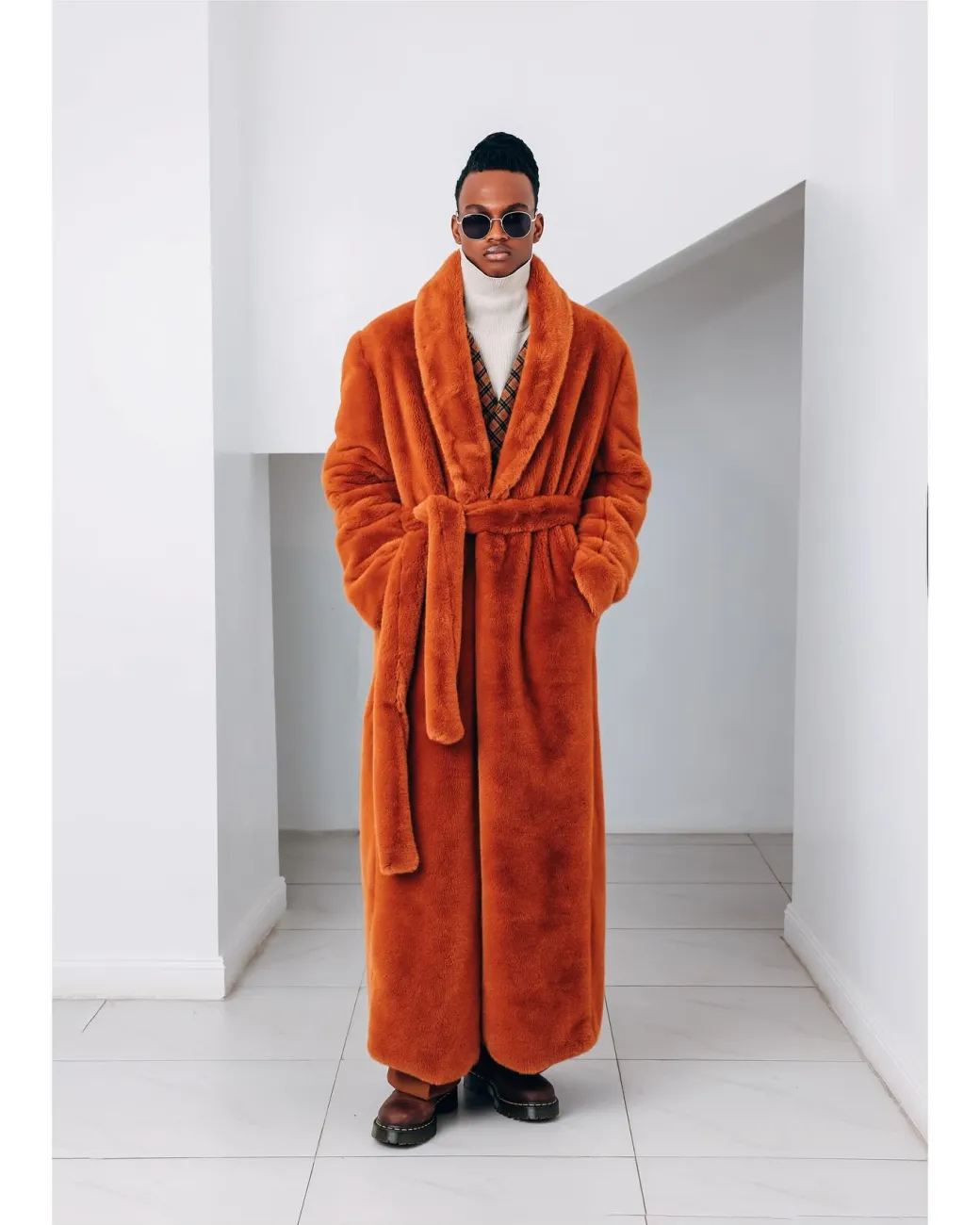The Rust Brown Overall Fur-Coat.