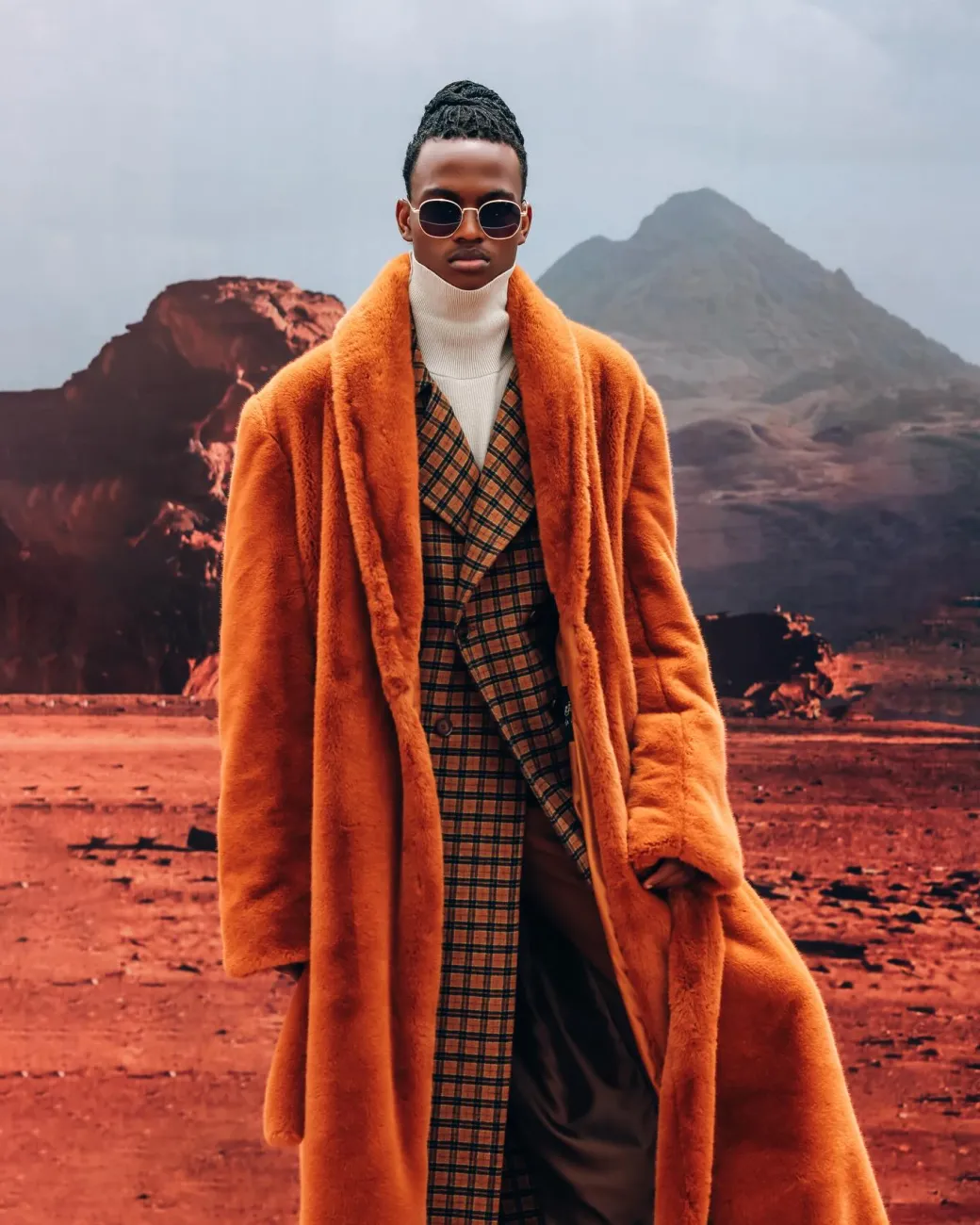 The Rust Brown Overall Fur-Coat.