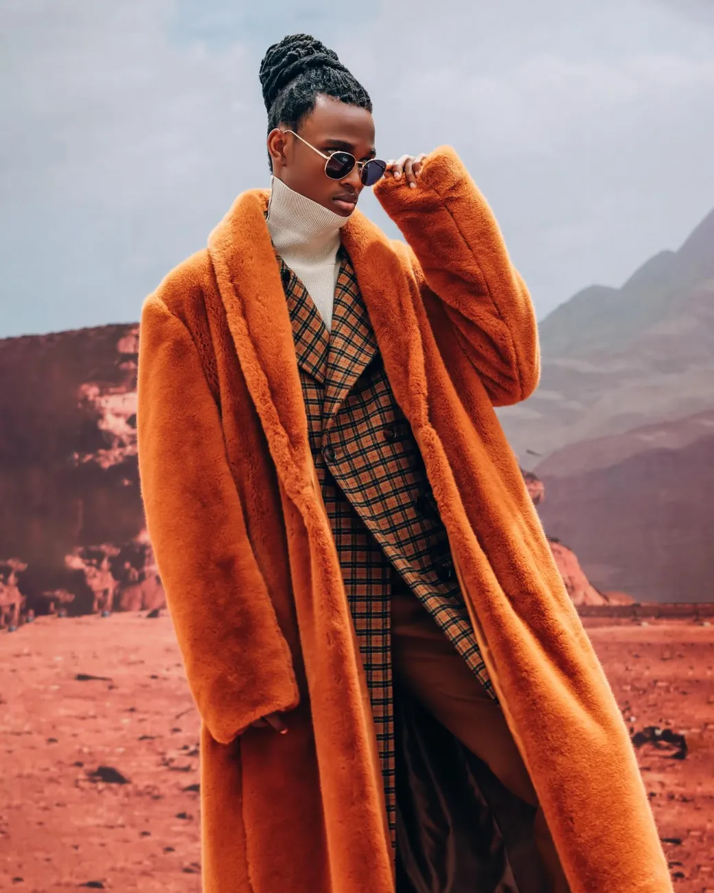 The Rust Brown Overall Fur-Coat.