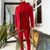 The “Sinclair” red monochrome double breasted suit