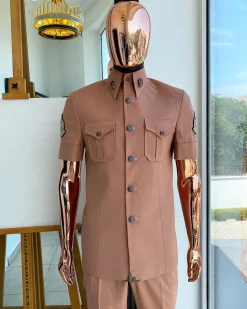 The vintage “Havana” Fawn Beige French safari suit