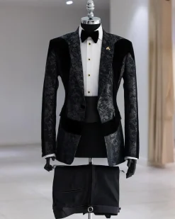 The Wrap On Black Suit