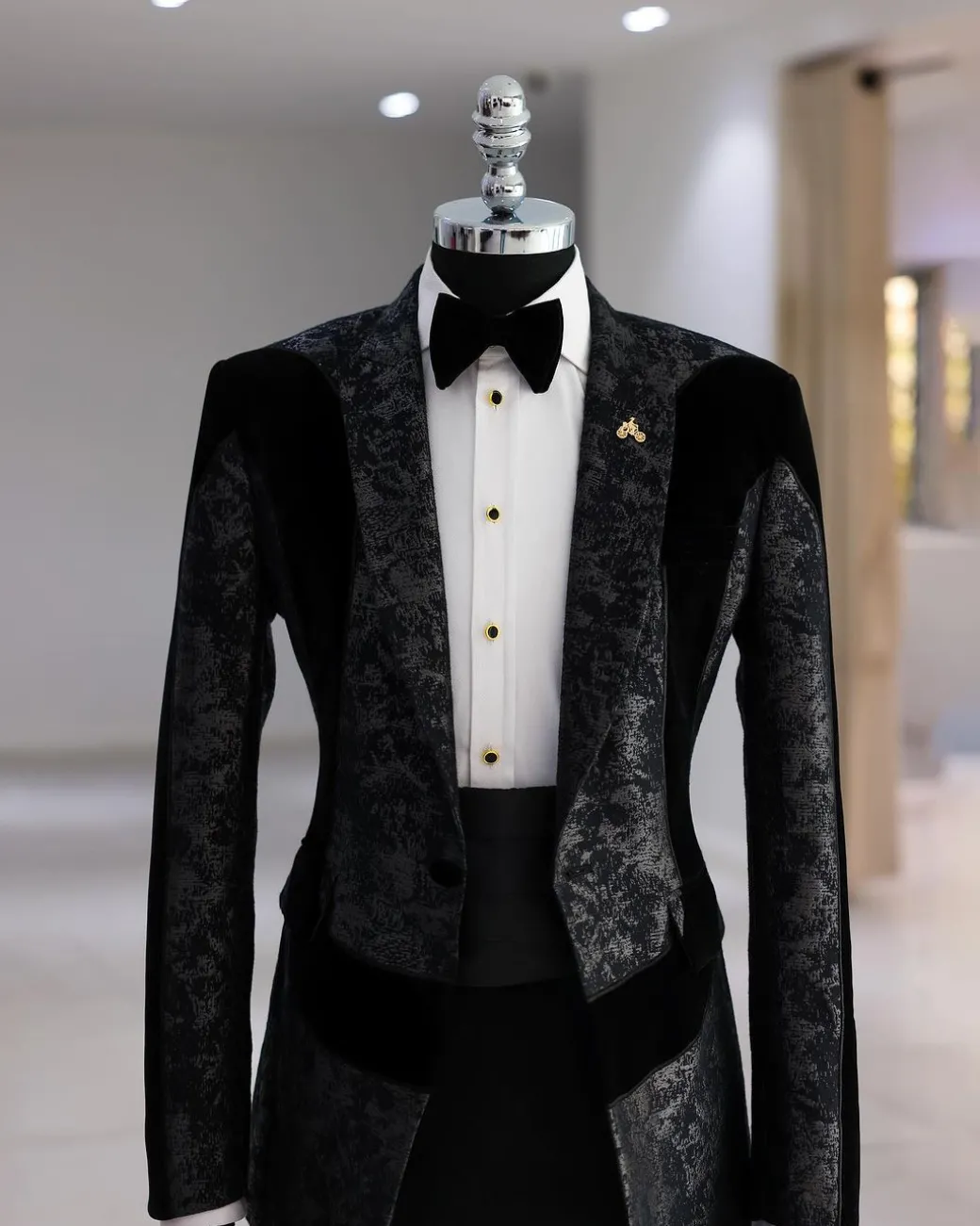 The Wrap On Black Suit