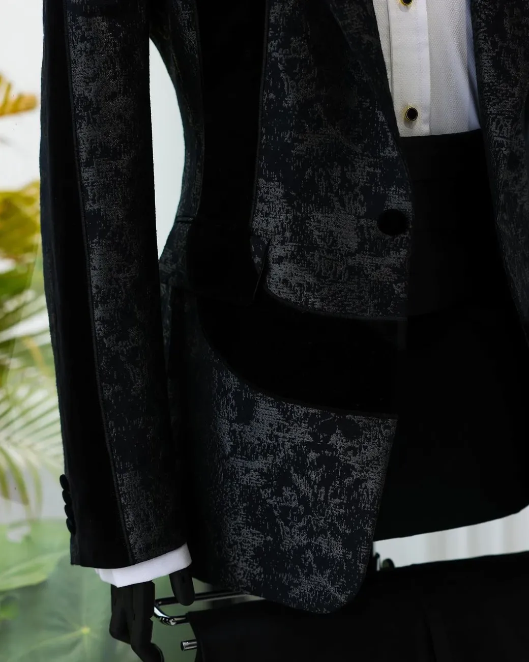 The Wrap On Black Suit