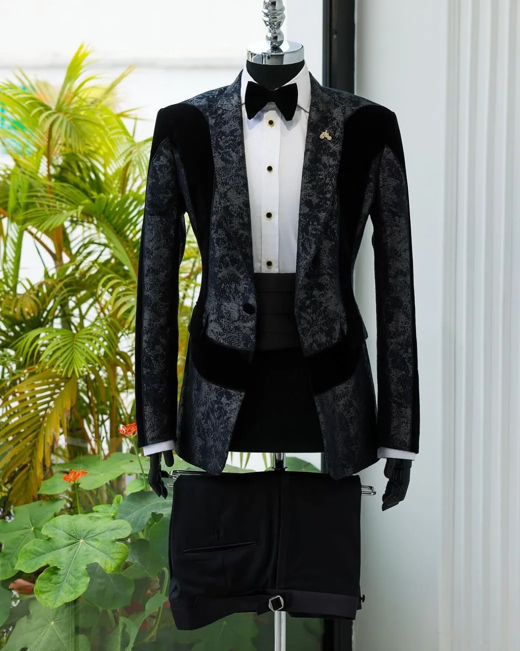 The Wrap On Black Suit