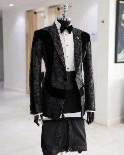 The Wrap On Black Suit