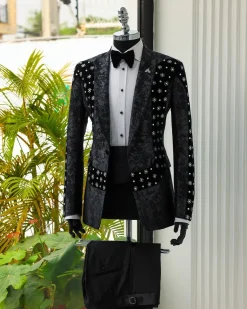The Wrap On Black Suit 2