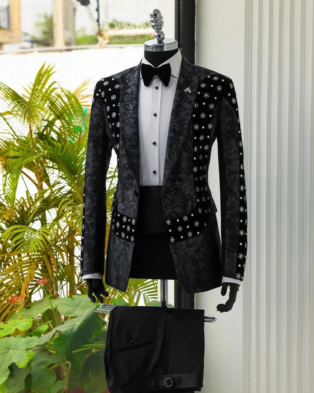 The Wrap On Black Suit 2