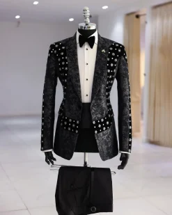 The Wrap On Black Suit 2